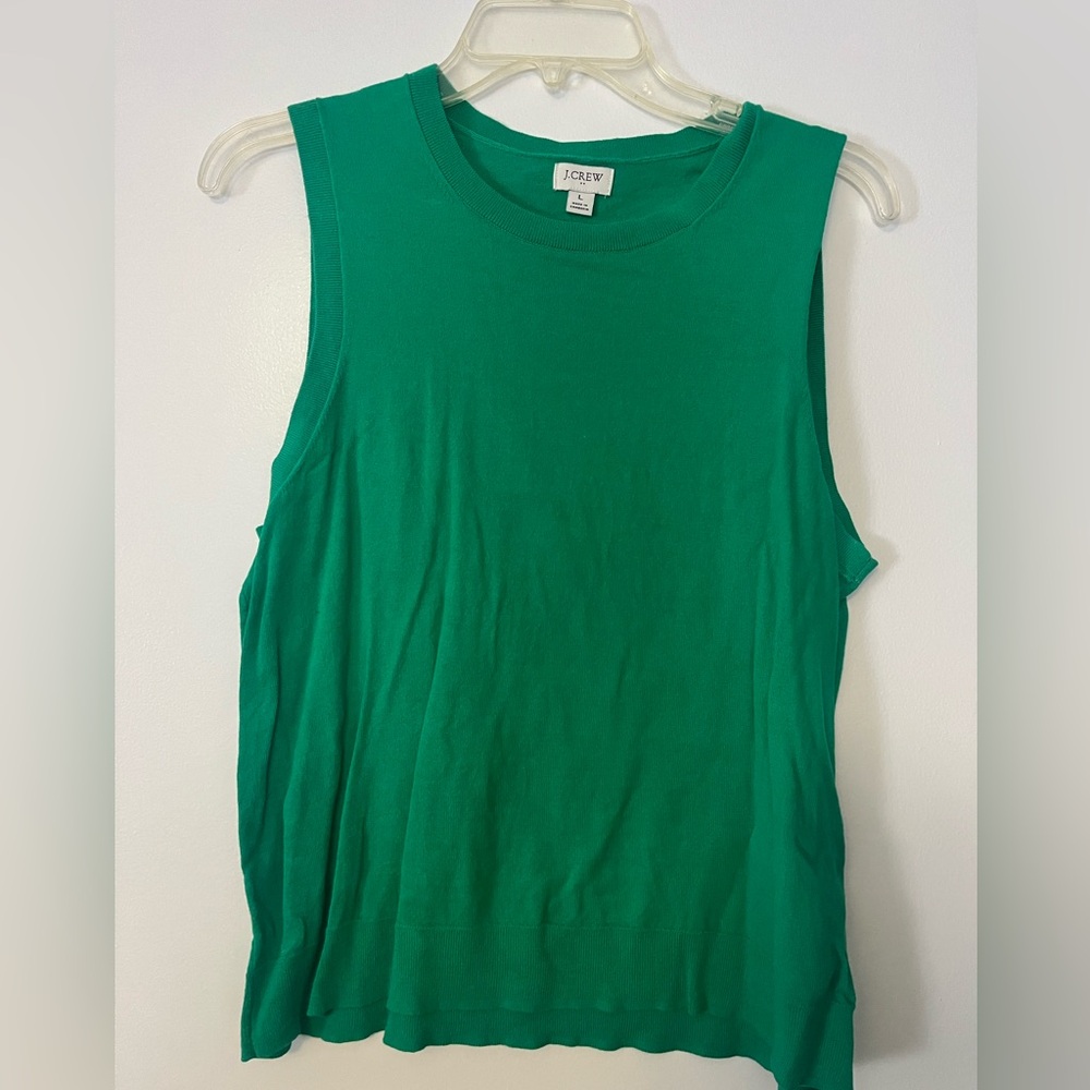 J. Crew green shell tank